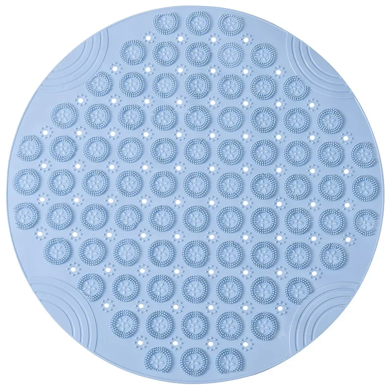 Water Drainage Quick-drying Suction Cup Pad Bathroom Foot Massage Mat Premium TPR Anti-slip Bath Mat Shower Room