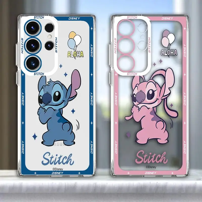 Fashion Cool Stitch A-angie phone cases for Samsung Galaxy S24 S23 Plus FE S22 S20 S21 Ultra G71 G32 G52 X3 Clear fundas cover