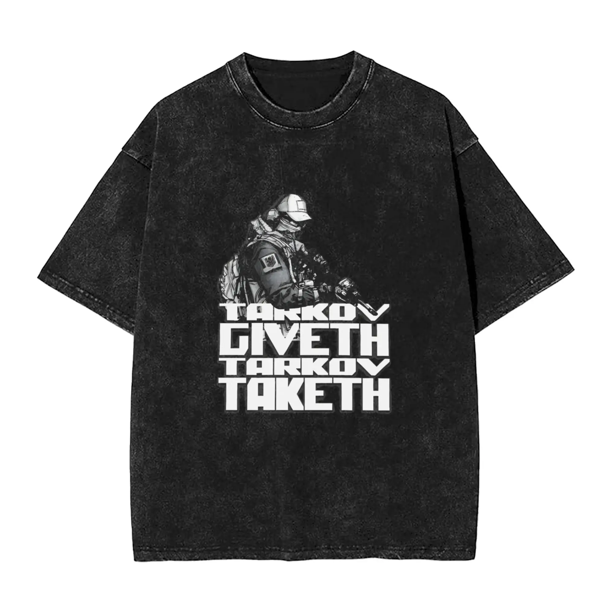 Escape From Tarkov USEC  Washed T Shirt Streetwear Hip Hop Casual T-Shirts  Tee Shirt for Men Women Short Sleeve Oversize