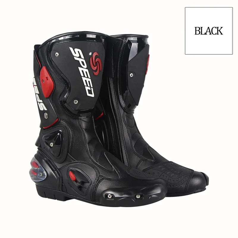 Motorcycle Boots Men Women Riding Mid-Calf Ankle Protective Shoes Moto Motorbike Equipment Racing Long Boot B1001