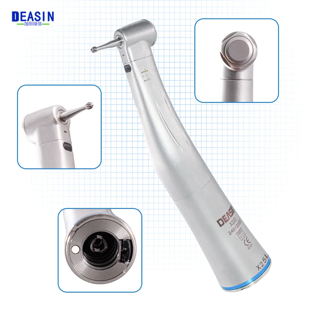 

Hot Dental X25L1:1 Low Speed Handpiece Fiber Optical Handpiece LED Contra Angle Dental High Speed Handpiece