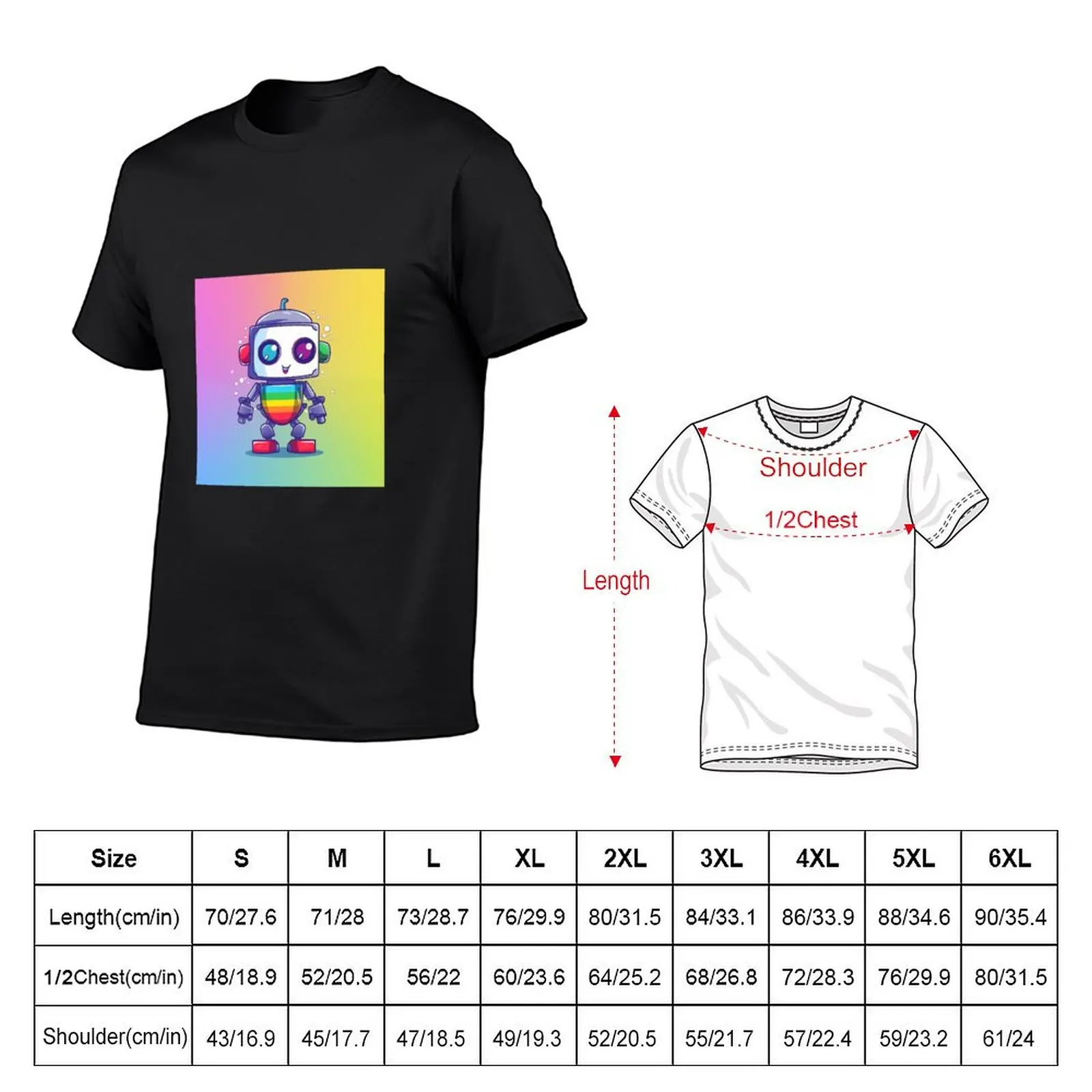 Gay robot cute LGBT T-Shirt anime clothes summer top customizeds oversized t shirts for men