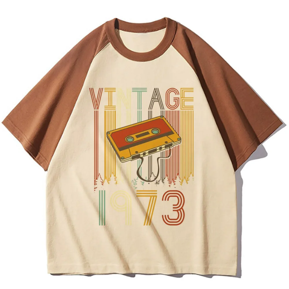 1973 t-shirts women pattern comfortable modern style Tee girl manga Japanese clothes