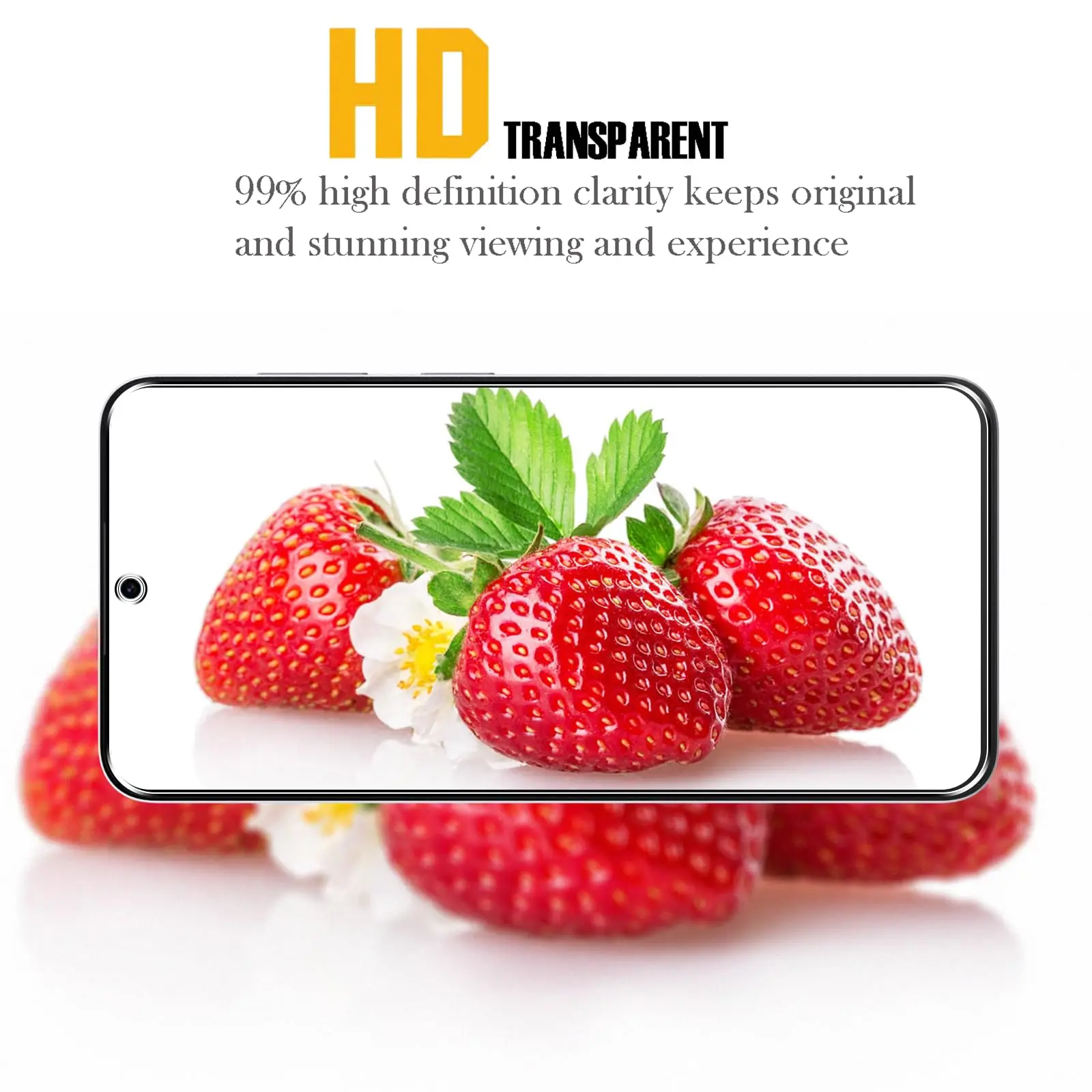 Displayschutzfolie für Samsung Galaxy S26 FE 6,7 Zoll, gehärtetes Glas, HD, 9H, transparent, kratzfest, kompatibel mit Handyhüllen. – Detail 5