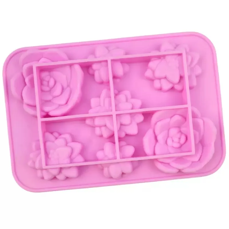 New Arrival 1pc Silicone Flower Cake Mold Ice Cube Tray Jelly Chocolate Molds Candy Cake Mould DIY Soap Molds