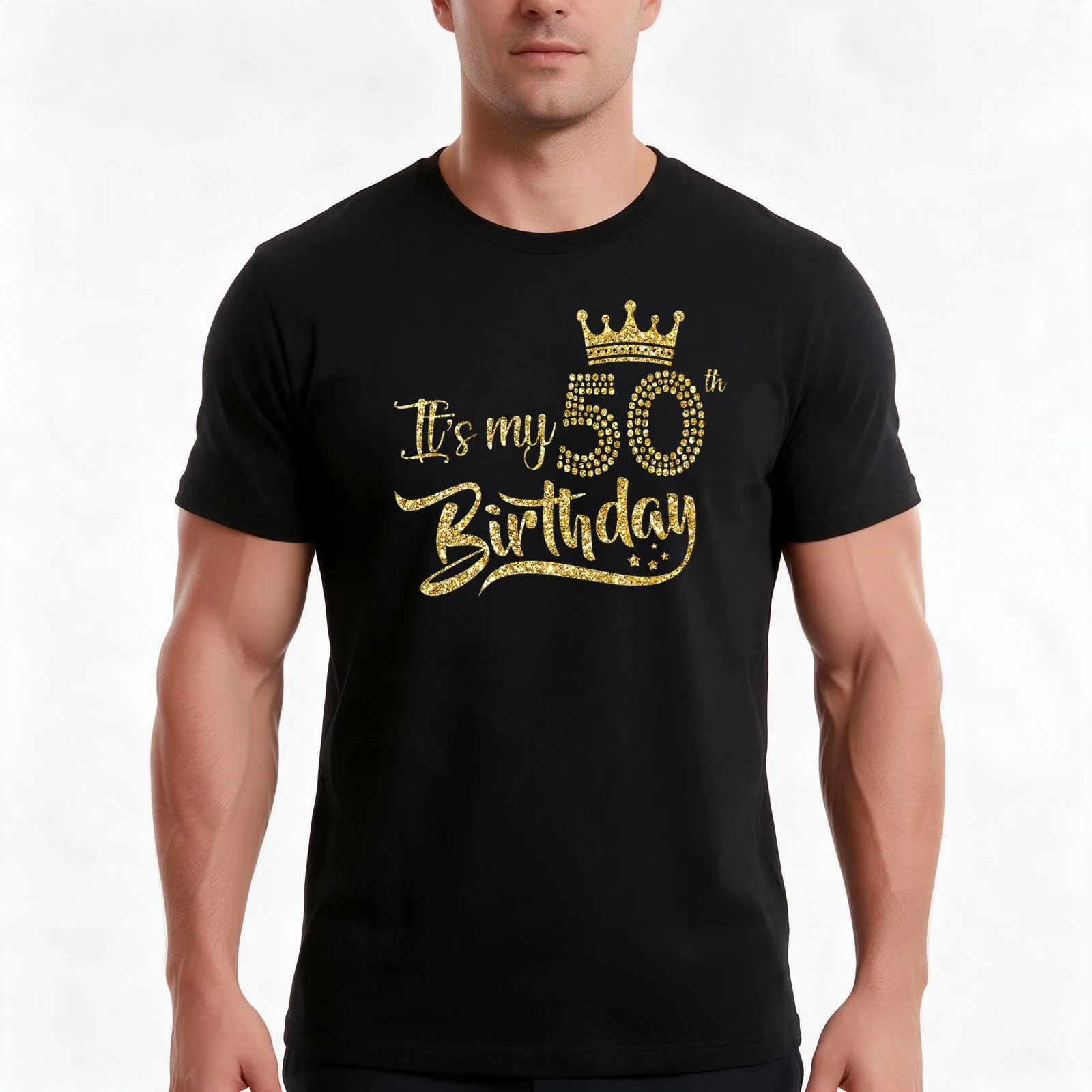 My 50th Birthday T-Shirt, Summer Casual Cotton Tee, Oversized Streetwear Tops, Vintage Graphic Print, Loose Fit Short Sleeve