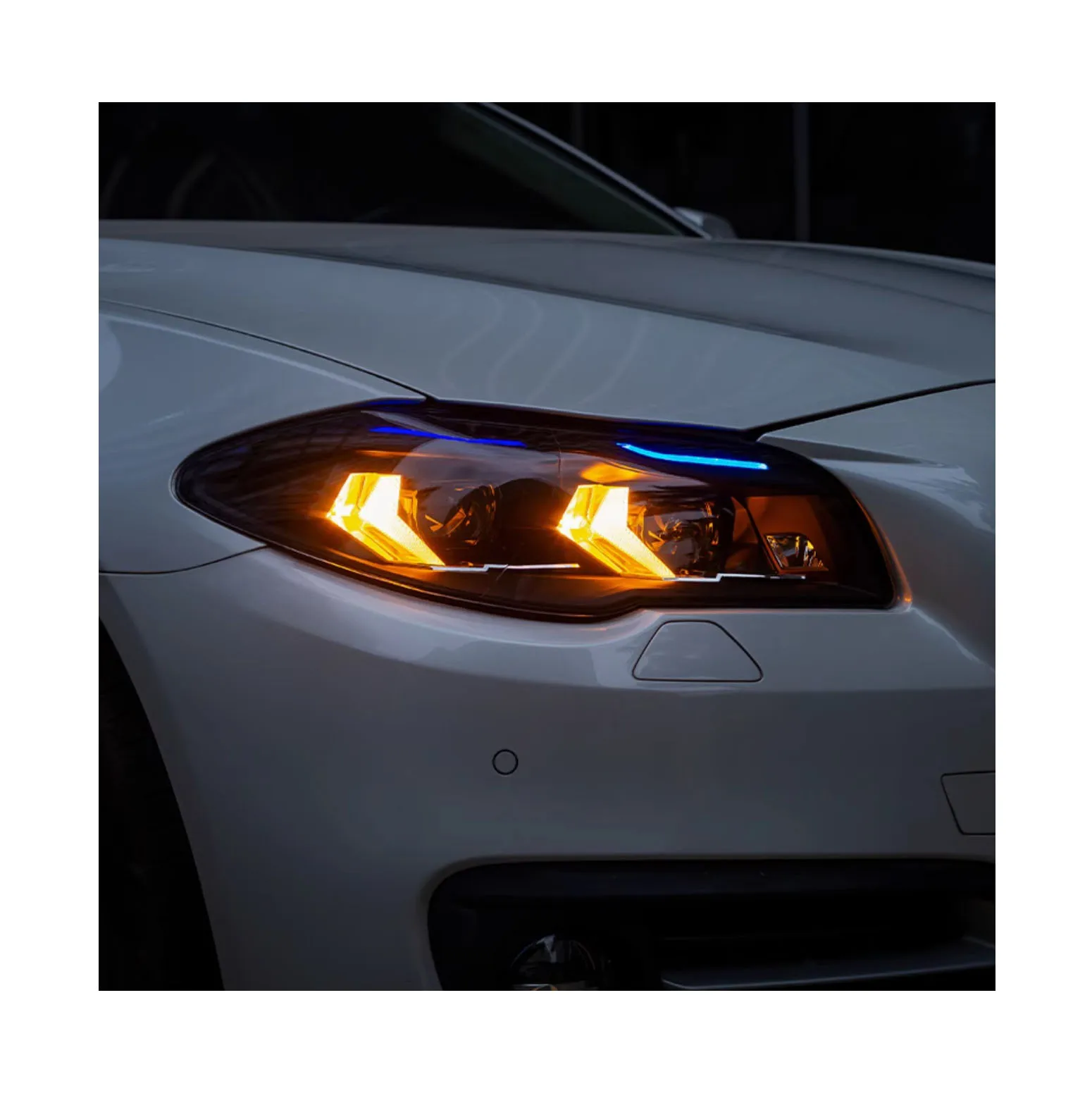 

5 Series F10 F18 11-17 Modified Daytime Driving Light Emitting Diode Dual Lens Headlamp