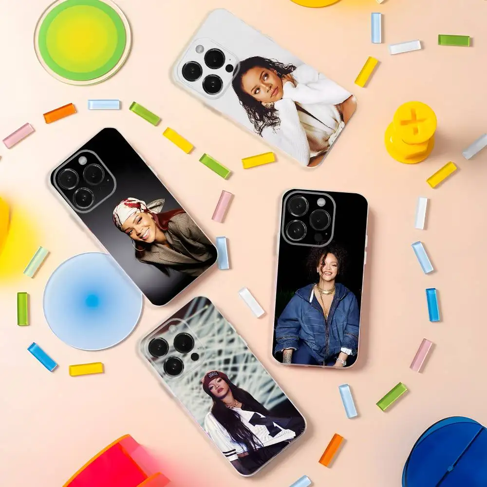 

singer R-Rihannas For iPhone 17,16,15,14,13,12,11,Pro,XS,Max,XR,Plus,E,SE4,Mini Soft Cover Transport Phone Case