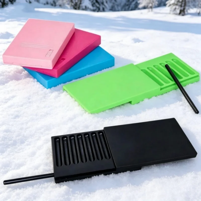 Boîte de rangement portable en plastique à 7 compartiments avec couvercle coulissant en aluminium pour kit de snuff et pailles, format poche