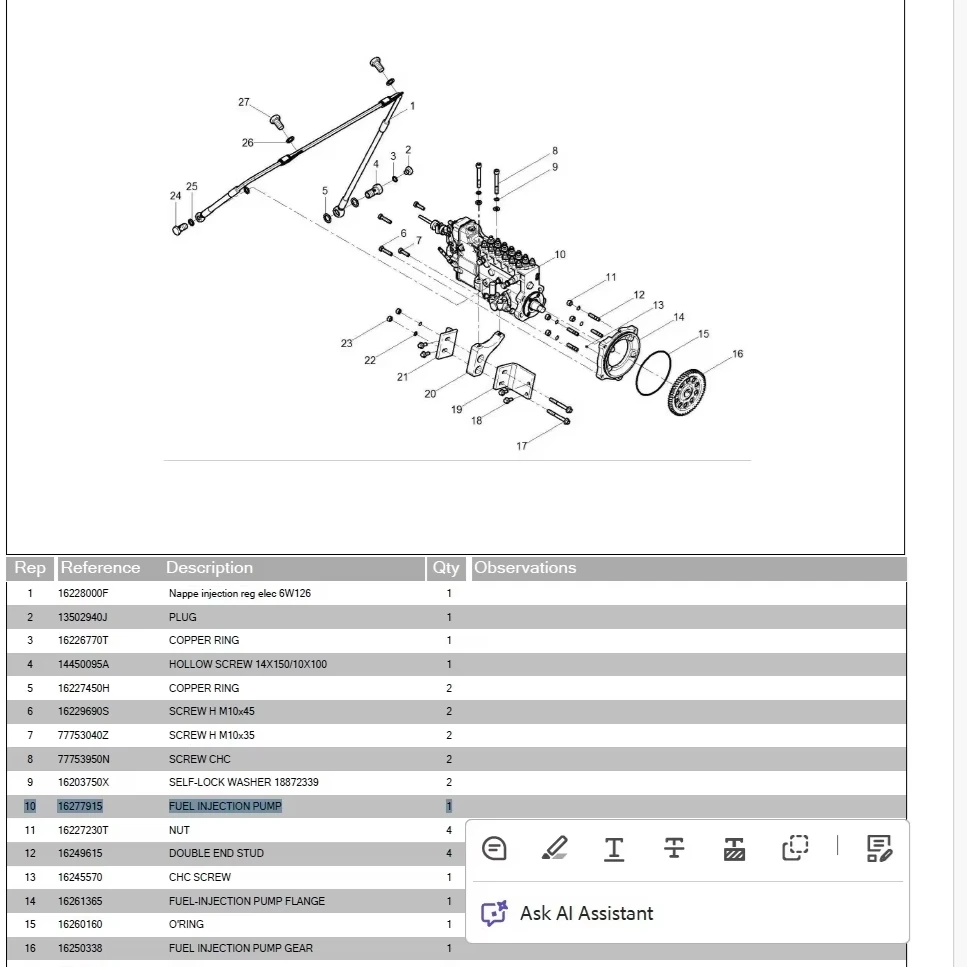 

Fuel Injection Pump,parts Number 16277915 (the Spare Parts For Baudouin Engine M21 SERIES-6M21V2D0)
