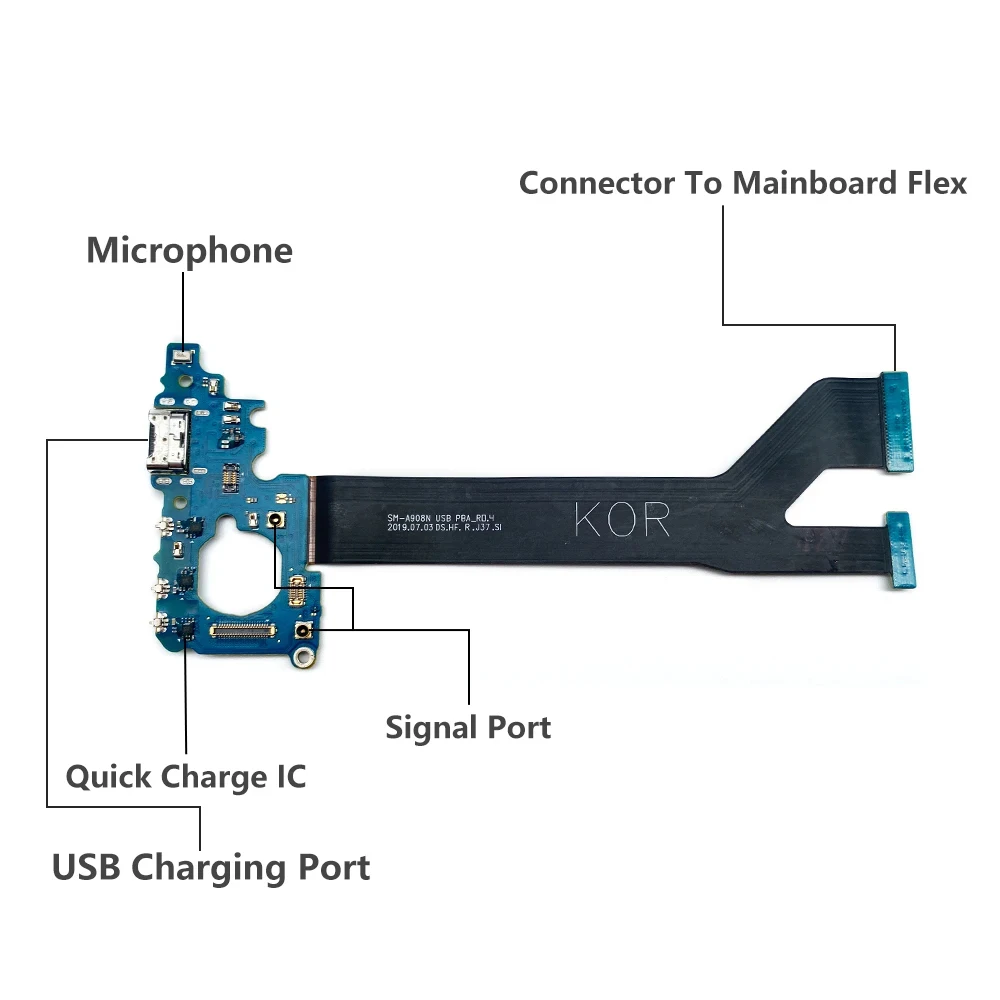 NEW For Samsung A10 A20 A30 A40 A50 A70 A80 A90 5G USB Charger Charging Port Dock Plug Connector Microphone Board Flex Cables