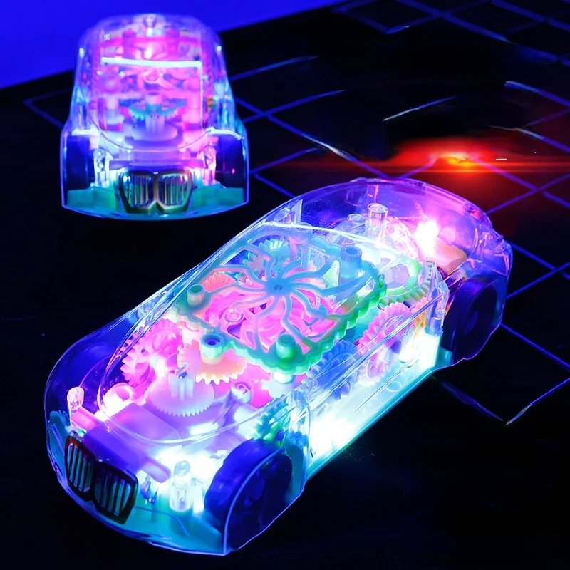 

Transparent Concept Car Electric Universal Gear Car Model Light Music Car Toy