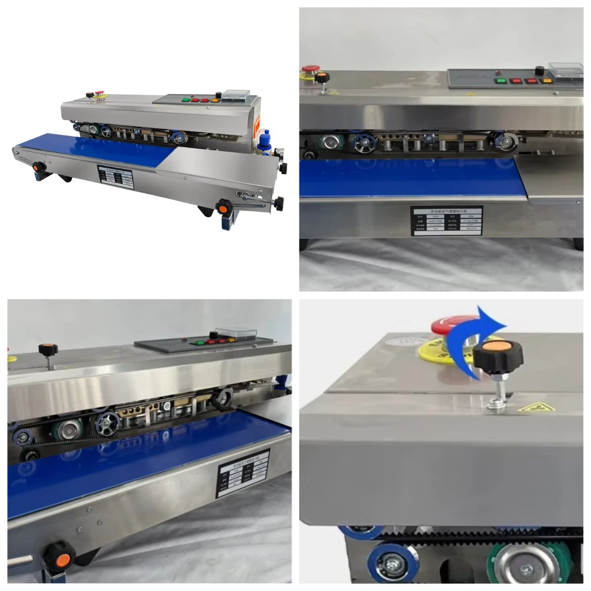 

STLHigh Quality Continuous Nitrogen Gas Filling Flush Band Sealer Heat Sealing Machine Seal for Plastic Bags