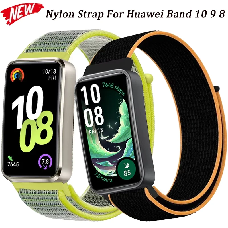 Дышащий нейлоновый ремешок-петля для Huawei Band 10/9/8, спортивный удобный браслет, сменный ремешок для часов для Huawei Band 8/9/10