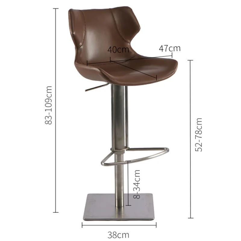 Modern and Minimalist Bar Chair Dining Room Iron Rotating Bar Chair Luxury Backrest High Legged Stool Chaise 라탄의자 Furnitures AA