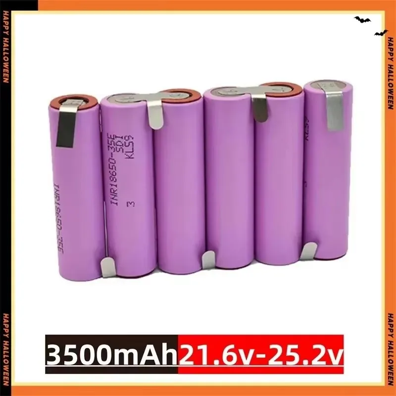 2S1P-6S2P 18650 35E 3500mAh 7000mAh 7.4V 12.6V 14.8V 18V 25.2V 29.6V for Screwdriver Batteries Weld 18650 Battery Pack