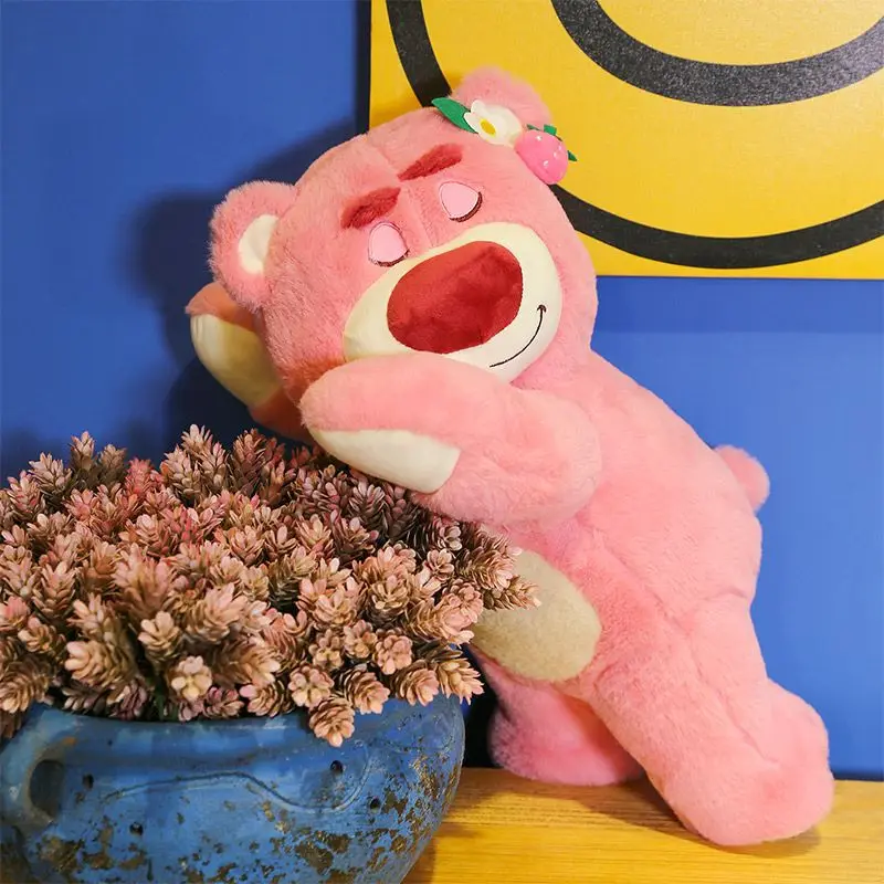 Toy Story Lotso Cute Bear Strawberry Sofa Plush Pillow Stuffed Toys Children Girls Friends Festivals Birthday Gift 90cm