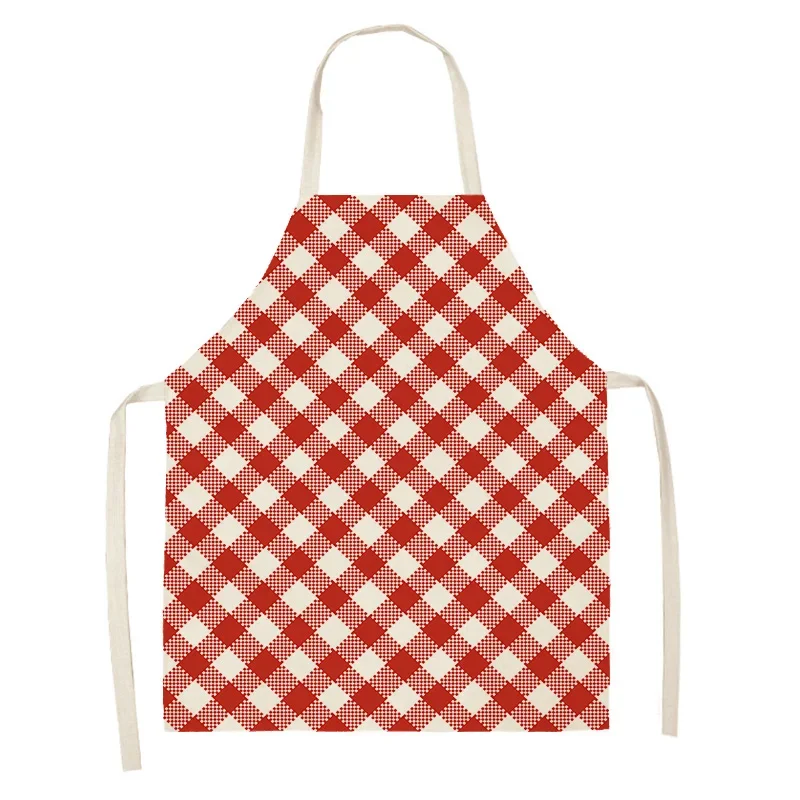 Women\'s kitchen apron Linen man Children\'s Big size Child girl Waterproof boho Half Work Coffee simple Modern geometric pattern