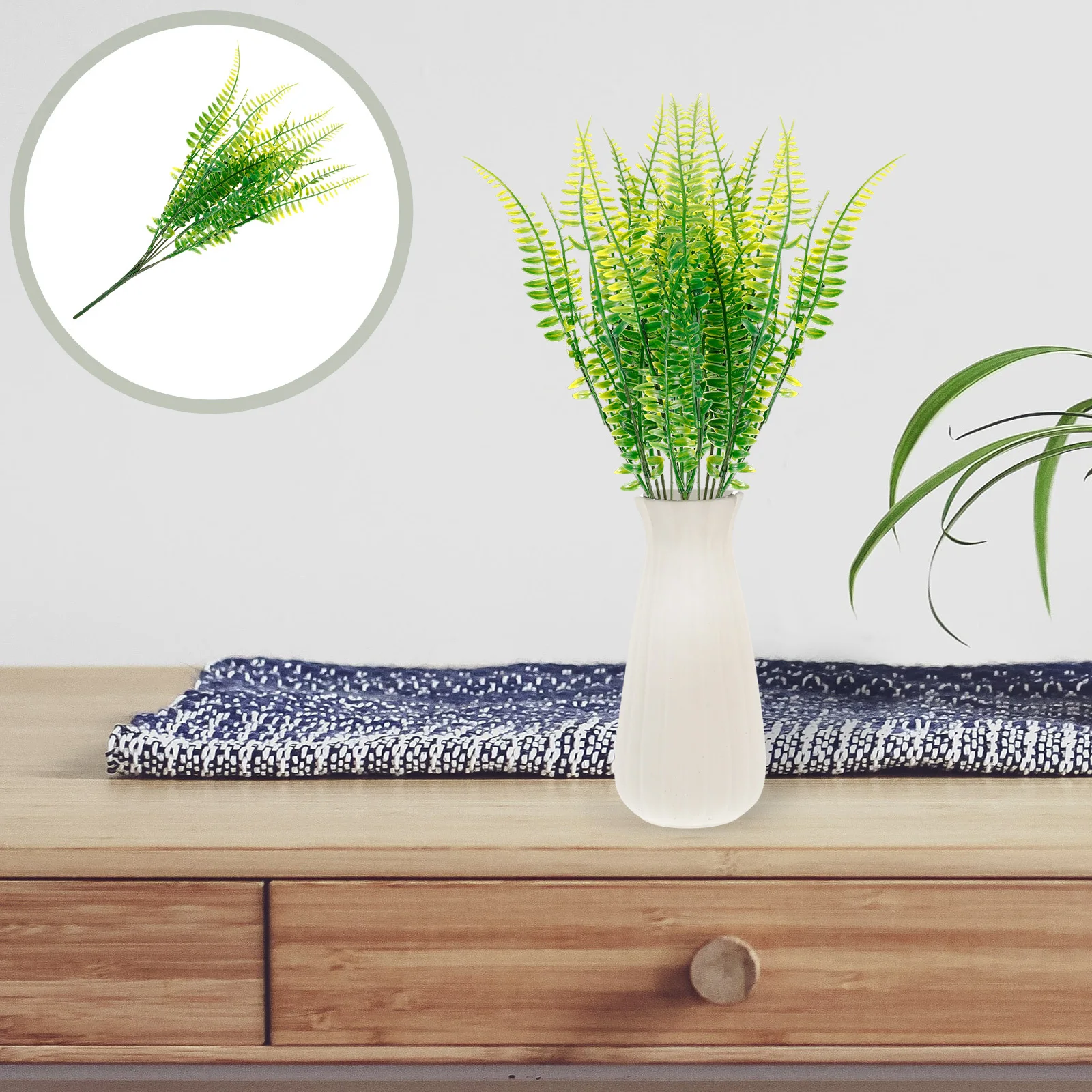 

12Pcs Artificial Ferns Decoration Lifelike Simulation Photo Props Home Greenery Craft Models Artificial Ferns Model