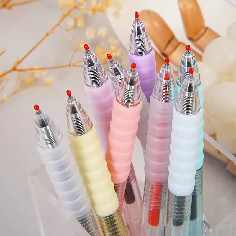 9Pcs Gel Pen Black 0.5mm Ink Press Pen Comfort Grip Writing Pens Office School Ballpoint Pen Japanese Stationery