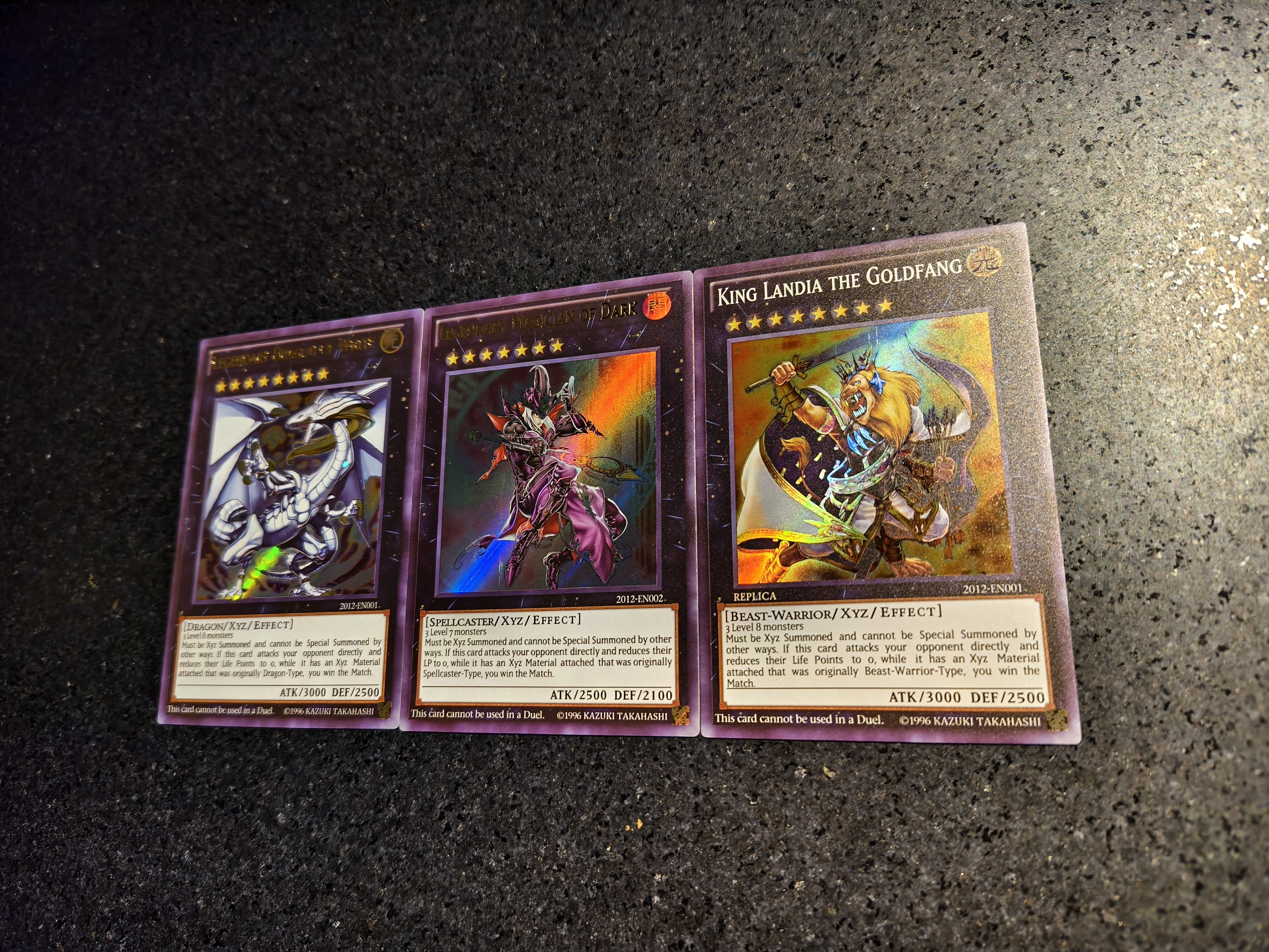 3pcs/set Yu-gi-oh!  2012 wcs Self Control Collect Signature Trading Flash Card Anime Cartoon Christmas Gift