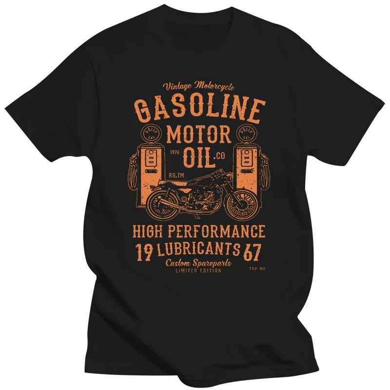 2018 Hot Sale 100% Cotton Essence Motor Oil Vintage T Shirt Biker Moto Moteurs Spirit T Shirt Tee Shirt 016712