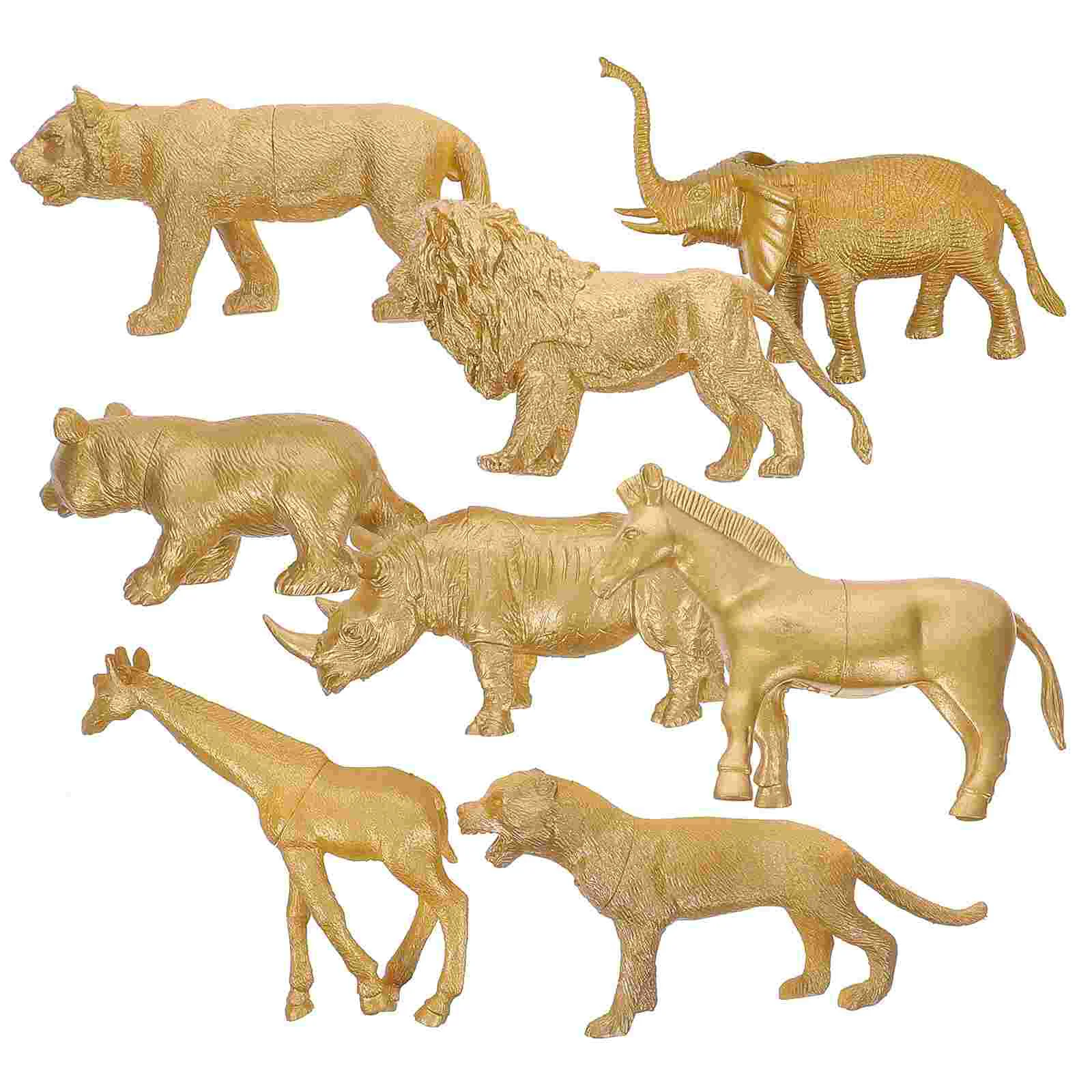 

8 Pcs Cartoon Simulated Animals Child Toy Figurines Plastic Household Decor