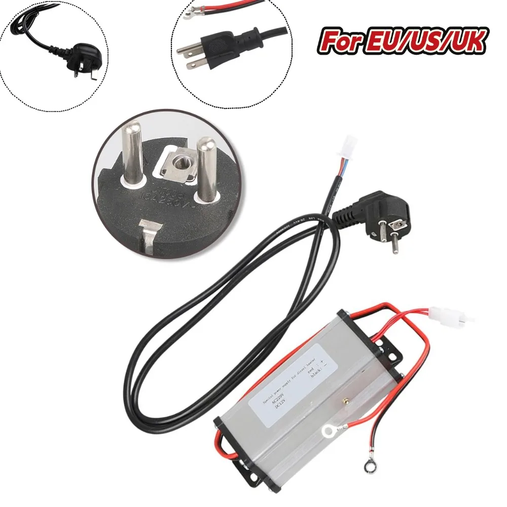 

Адаптер преобразователя мощности 220 В/230 В на 12 В для универсального дизельного воздухонагревателя мощностью 5 кВт/8 кВт для караванов, автофургонов, гаражей, вилки стандарта США/ЕС/US