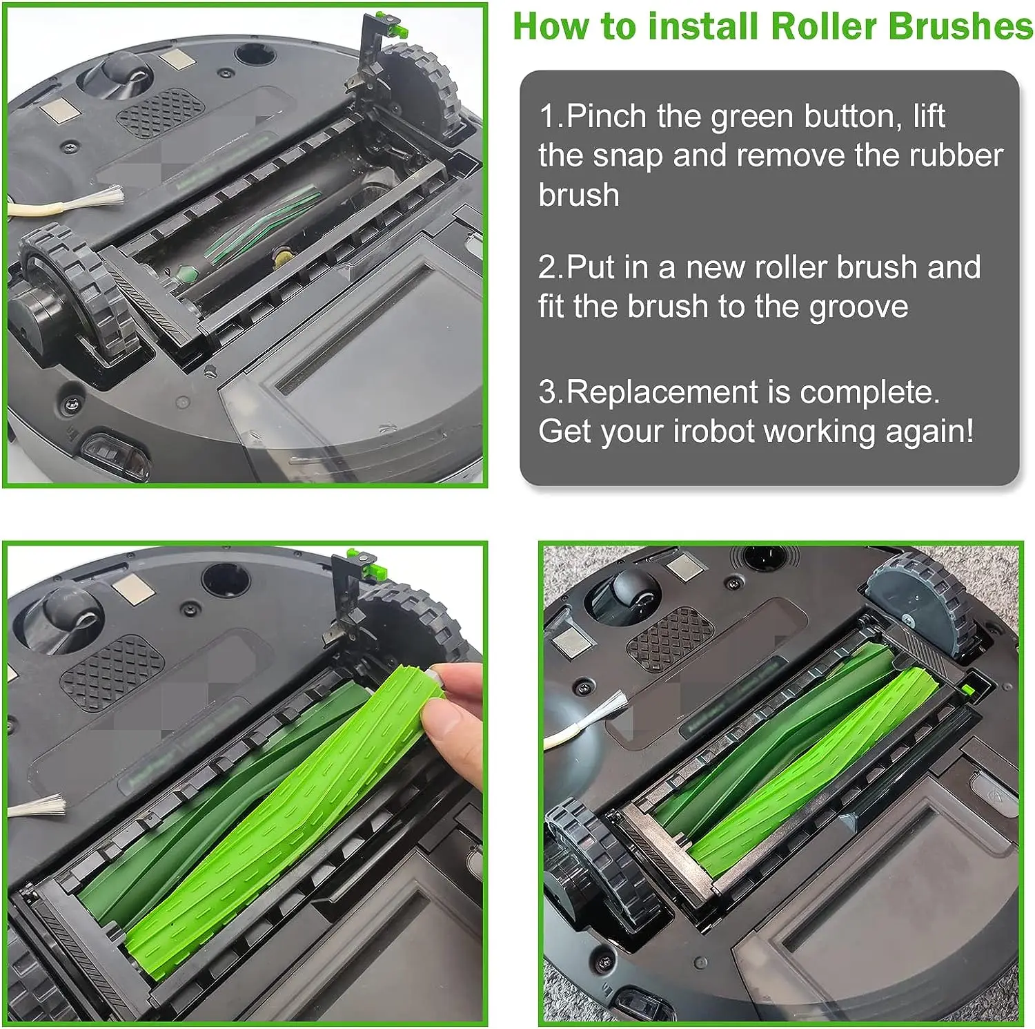 Replacement Roller Brushes for iRobot Roomba i e j Series i7 i7+ i3 i3+ i6+ i8+ j7 j7Plus E5 E6 E7 Vacuum Cleaner Accessories