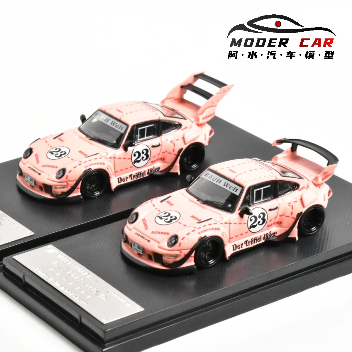 

Уличное оружие SW 1:64 RWB 993 Rauh-Welt розовая свинья Литая под давлением модель автомобиля