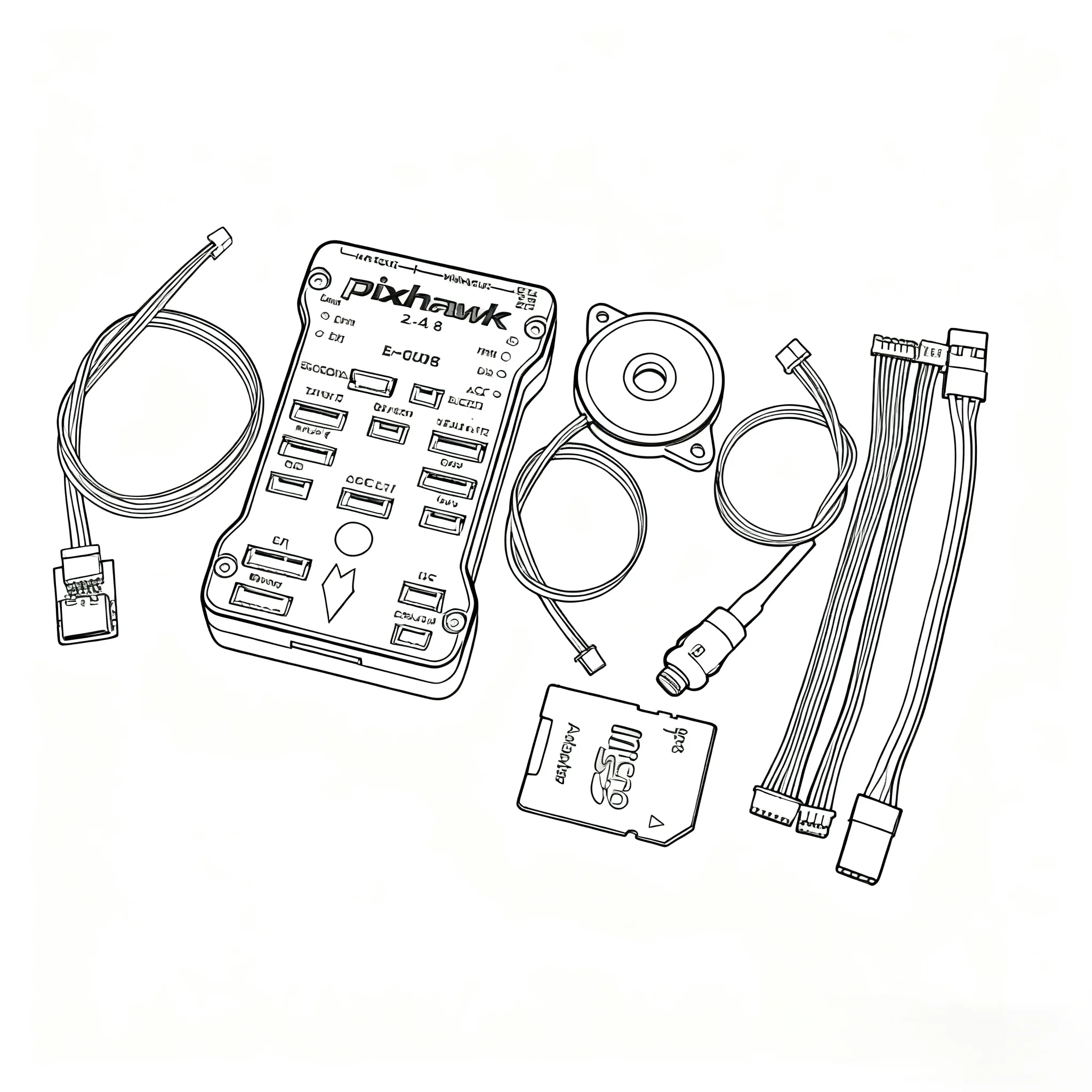 

Pixhawk PX4 2.4.8 6C PRO 32-битный контроллер полета Автопилот с 4G SD-переключателем безопасности Зуммер Внешний USB RC Квадрокоптер Ardupilot