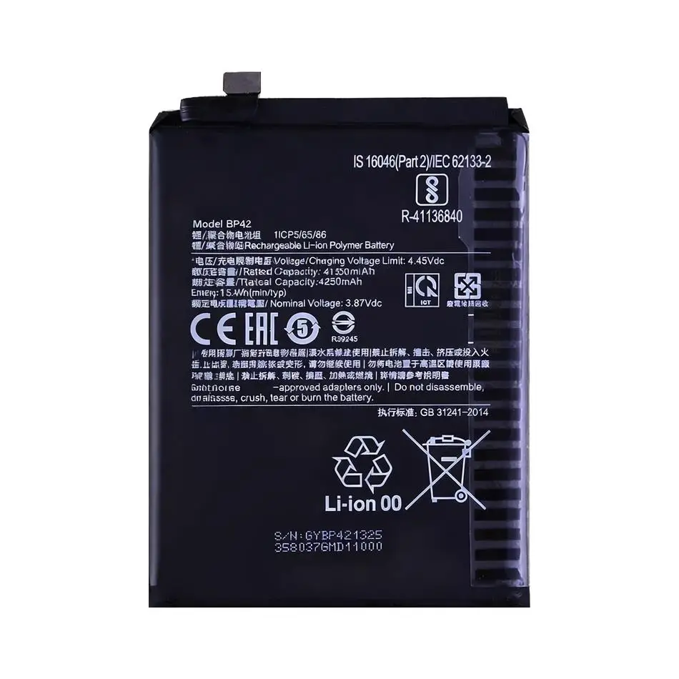 Long Lasting BP42 4250mAh For Xiaomi MI 11 Lite Mi11 Lite 11Lite Mobile Phone Battery