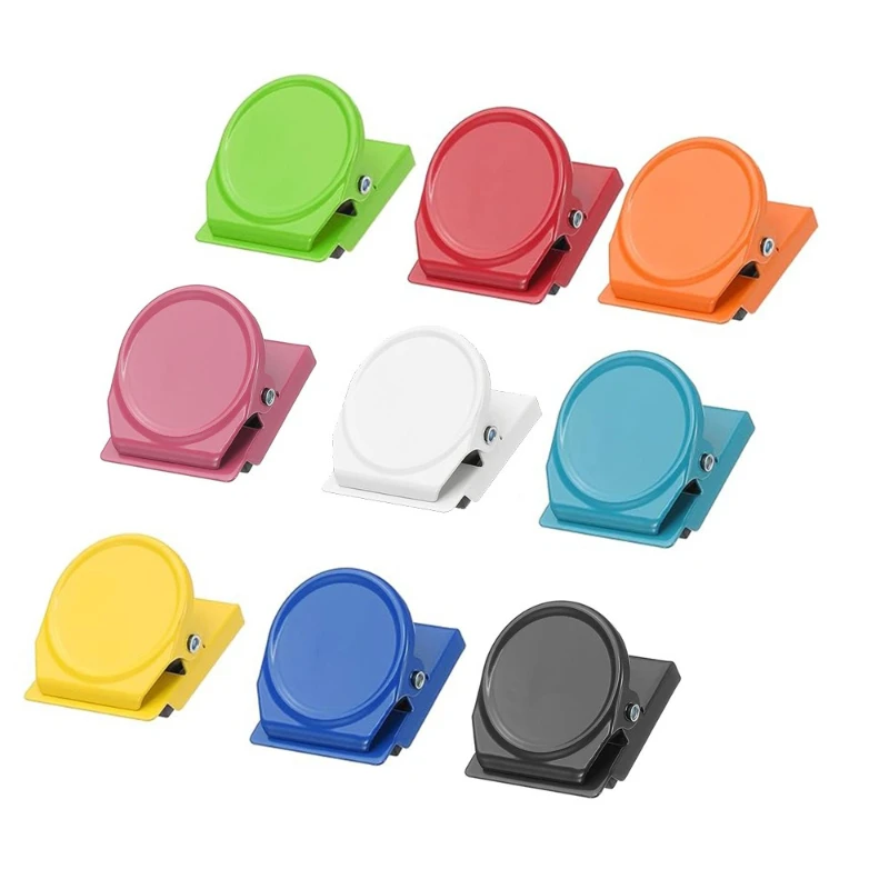 5pcs Pastel-Colored Magnetic Metal Clip Multi-Functional Post-it Holder Photo Clip for Student & Office Stationery Use