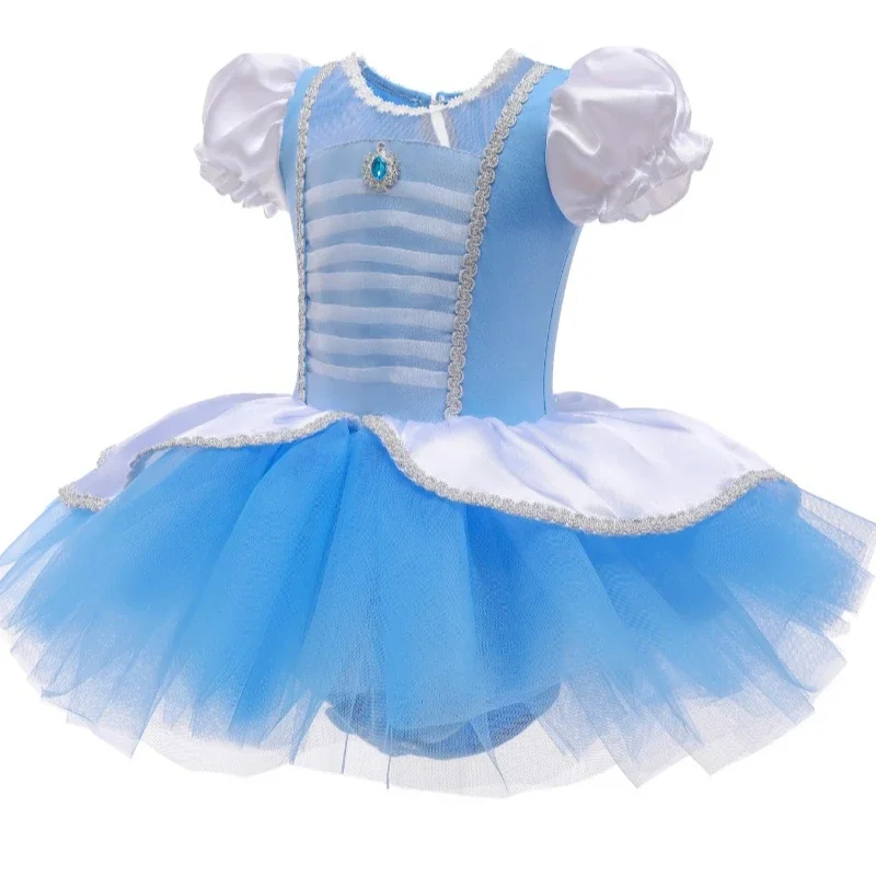New Summer Toddler Girls Tutu Dresses Ballet Perform Costume Cartoon Princess Cinderella Children Party Halloween Dresses A205