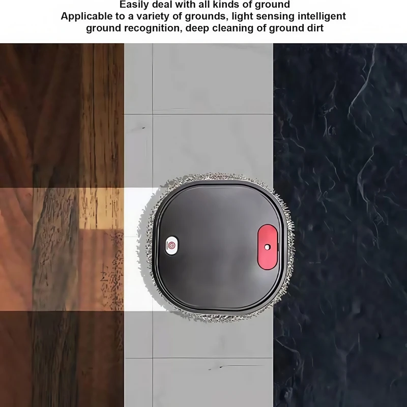 مكنسة كهربائية روبوتية ذكية قابلة لإعادة الشحن مع تنظيف تلقائي، رذاذ مرطب، آلة تنظيف وكنس رطبة/جافة ذكية