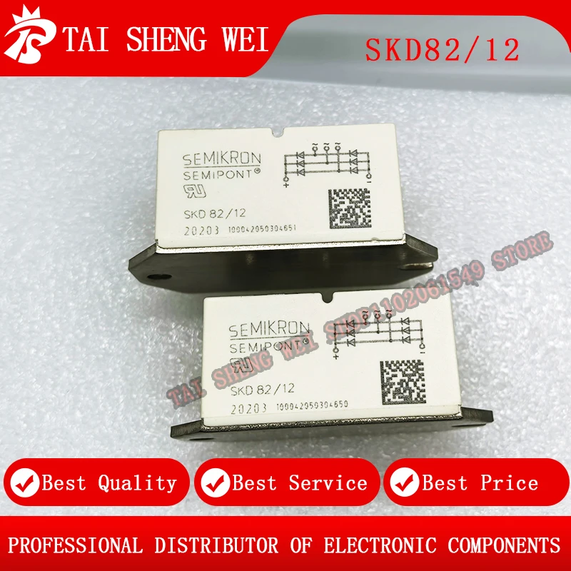 1PCS, SKD82-12 Brand new original rectifier bridge module SKD82/12 power supply power module SKD82 SKD 82 12