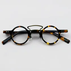 NEW High Quality Retro Fashion Acetate Round Circle Frame Creative Glasses Men Women Optical Prescription Eyeglasses