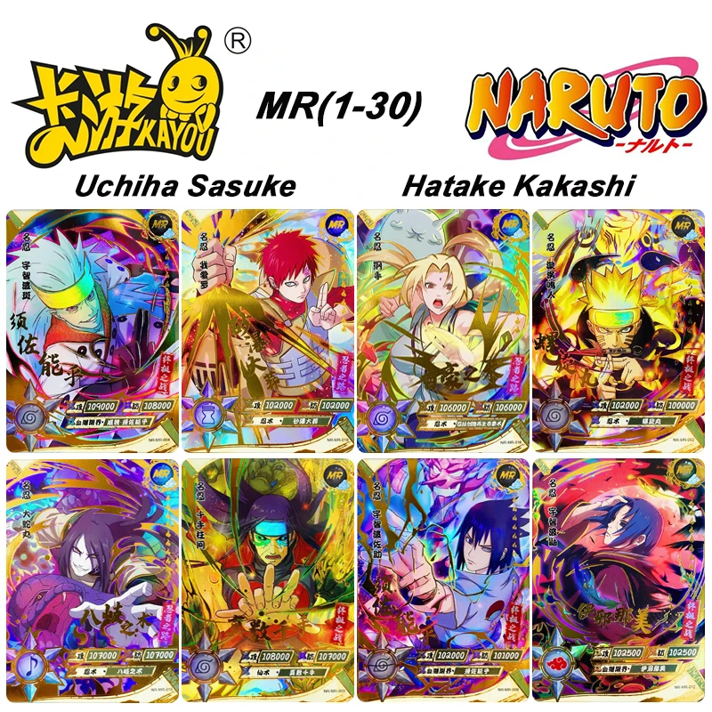 Kayou NARUTO MR(1-30) Series Anime Uzumaki Naruto Haruno Sakura Uchiha Sasuke Collection card Flash card toys Christmas gift