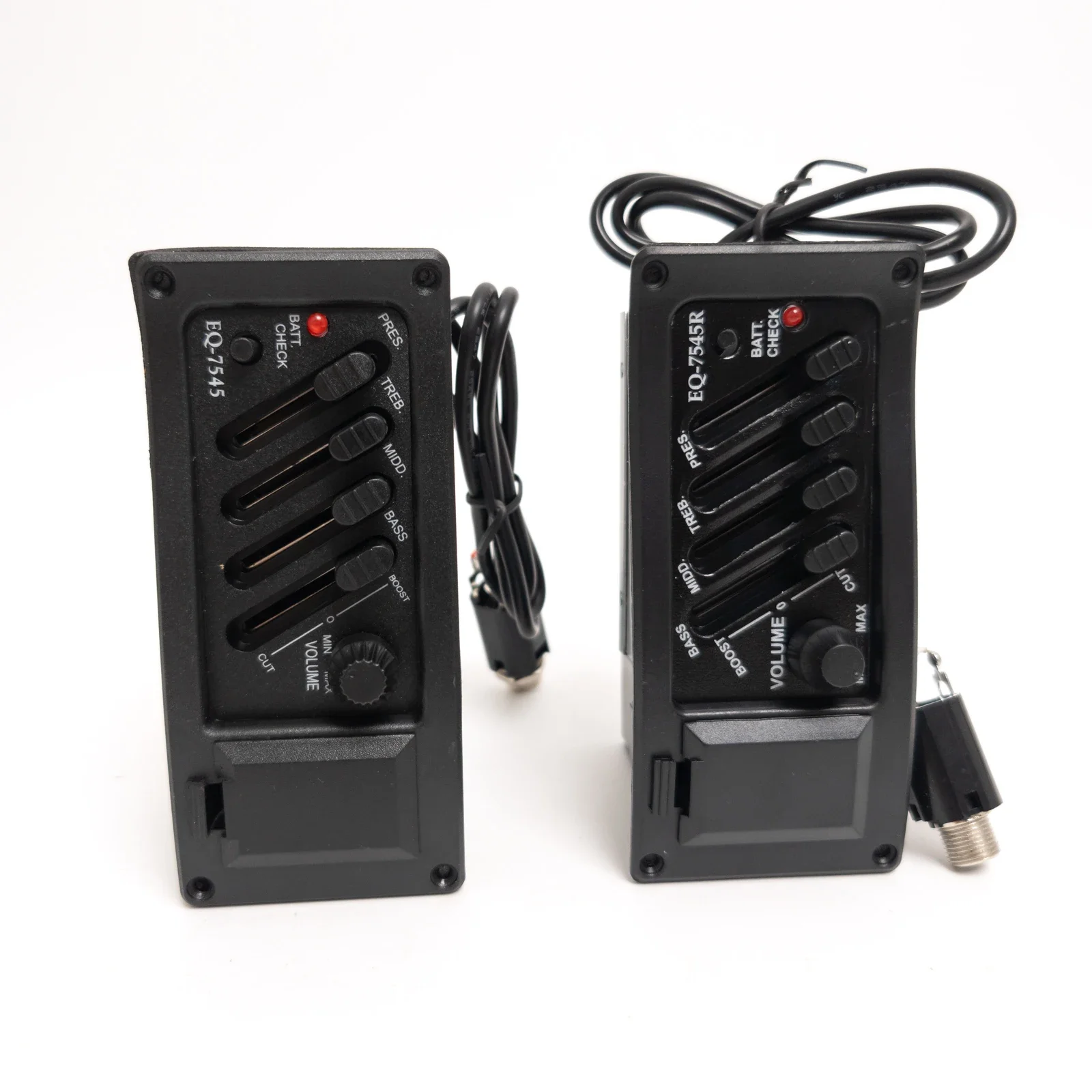 

4-Band Acoustic Guitar Preamp EQ Pickup – EQ-7545R/EQ-7545, Piezo, 9V Powered, Right/Left Hand