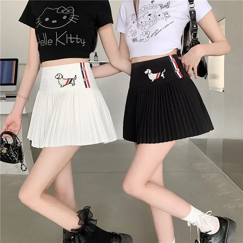 

Embroidery Women A-line Pleated Skirt Women Golf Wear 2025 Spring New Golf Skirt Fashion Sports Mini Skirt Women Golf Clothes