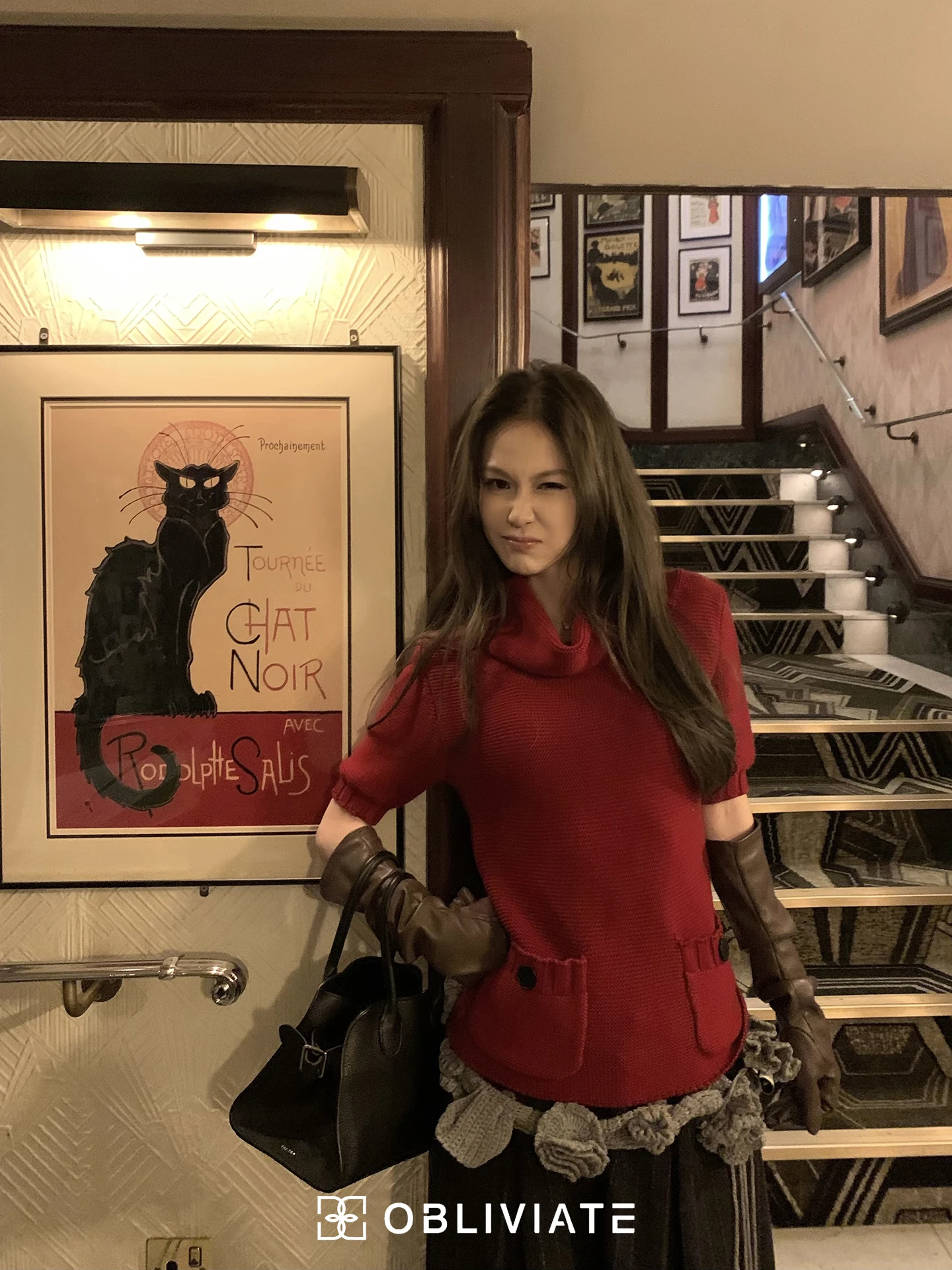 

Универсальный вязаный свитер из смесовой шерсти Obliviate Casual Sle с коротким рукавом, красного цвета, для женщин, зимняя мода, эксклюзивно онлайн