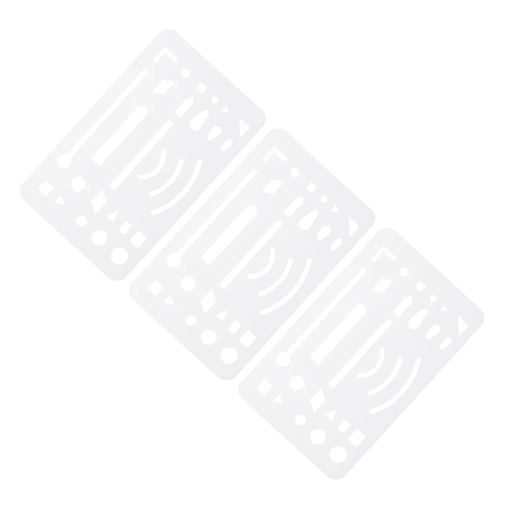 

3pcs Plastic Erasing Shield Drawing Template Drafting Tool Precision Eraser For Artwork Charcoal Pencil Mechanical