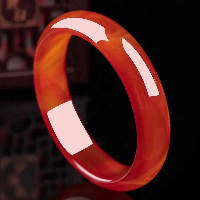 Natural Ice Agate National Style Red Bracelet Women's Model
