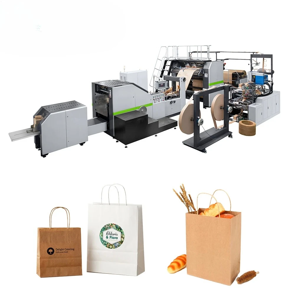 

Factory Price Automatic High Speed Flexo Printing V Bottom Paper Bag Making Machine