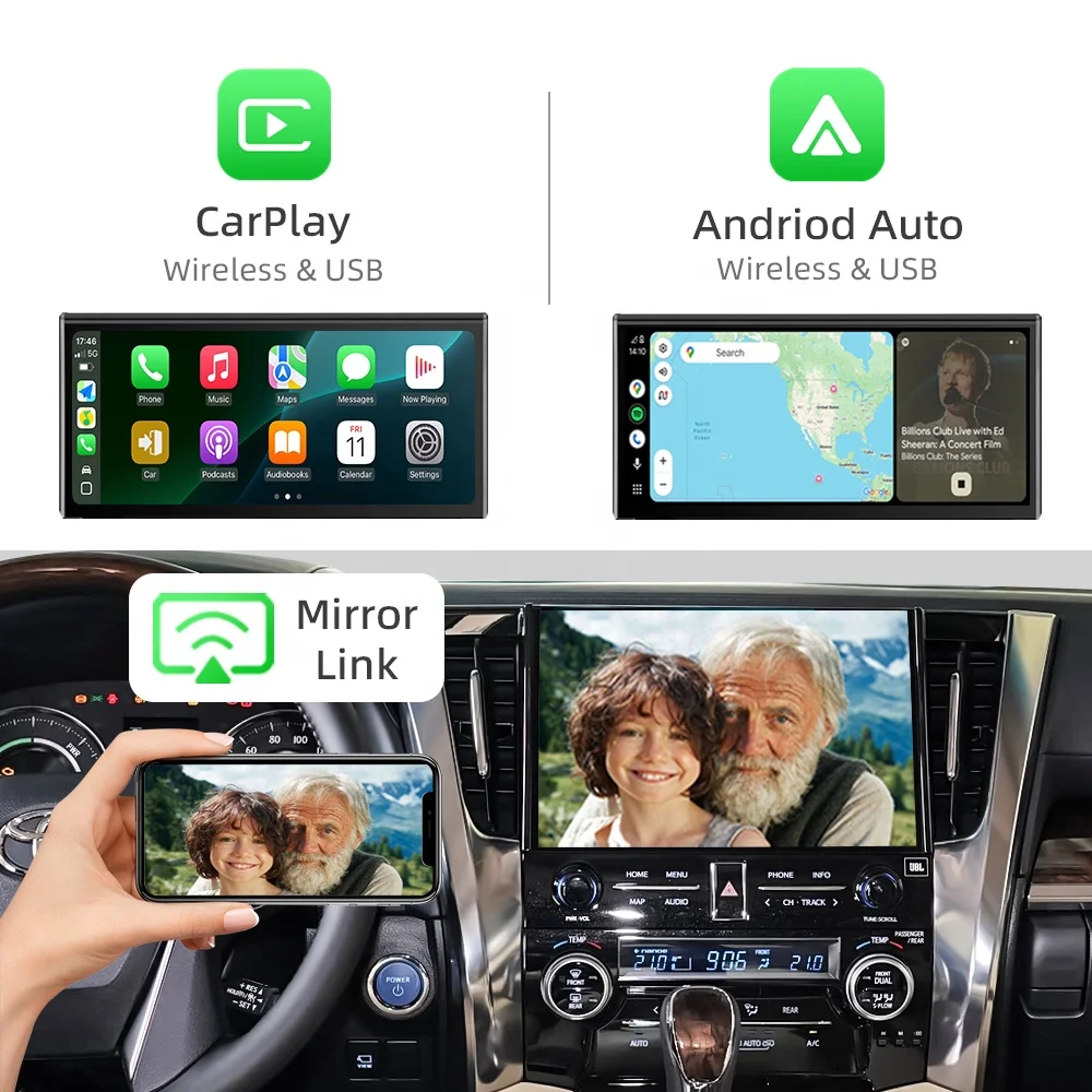 NewToyota Alphard/ Vellfire 2020-2022 Linux Interface Box Wireless CarPlay Android Auto CarPlay Module Decoder Car Radio Binaryt