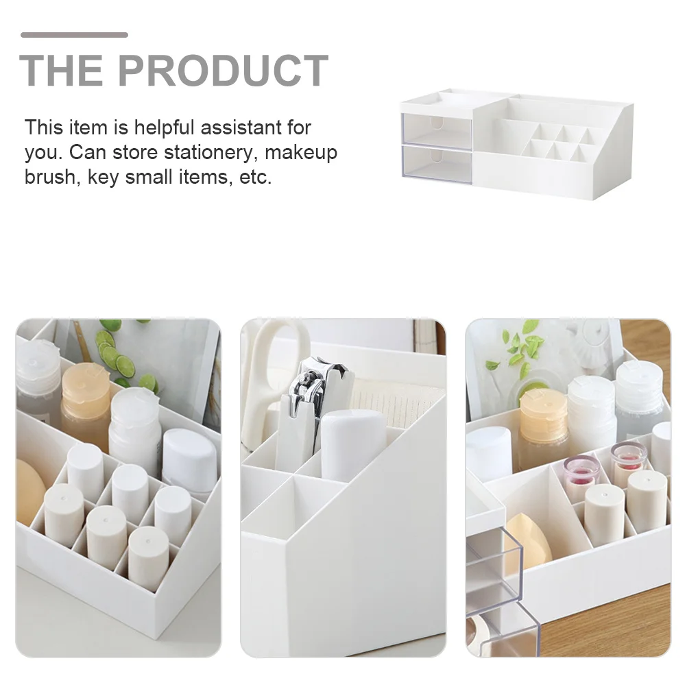 Desktop Pen Storage Container Makeup Brush Holder Box Multipurpose Organizer for Desk Stationery Keys Scissors Notes