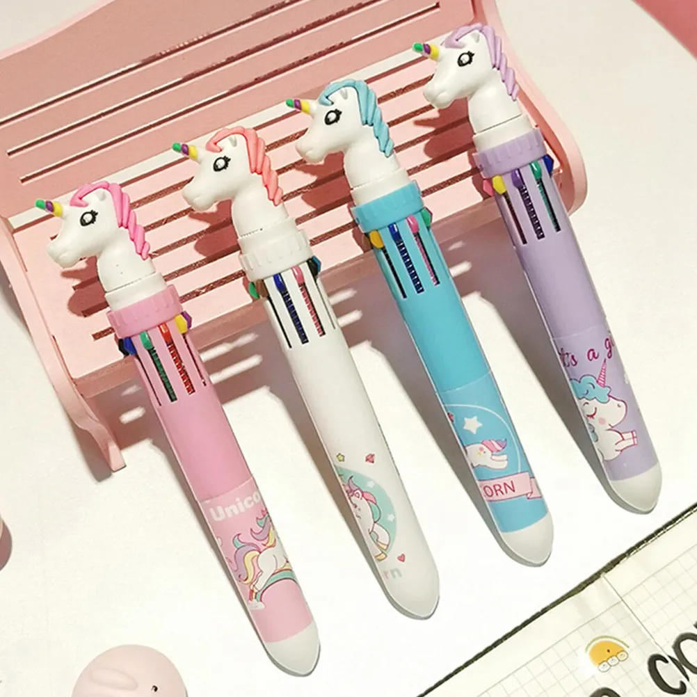 

8pcs Multi Color Ballpoint Pens Retractable Slim Lightweight Plastic Creative Writing Pen For Office School