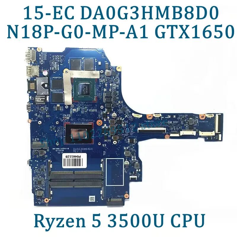 Para HP 15-EC Laptop Placa-mãe L71928-601 L71930-601 DA0G3HMB8D0 Com R5 3500U/R7 3700U CPU GTX1050/GTX1650 100% Completamente Testado OK