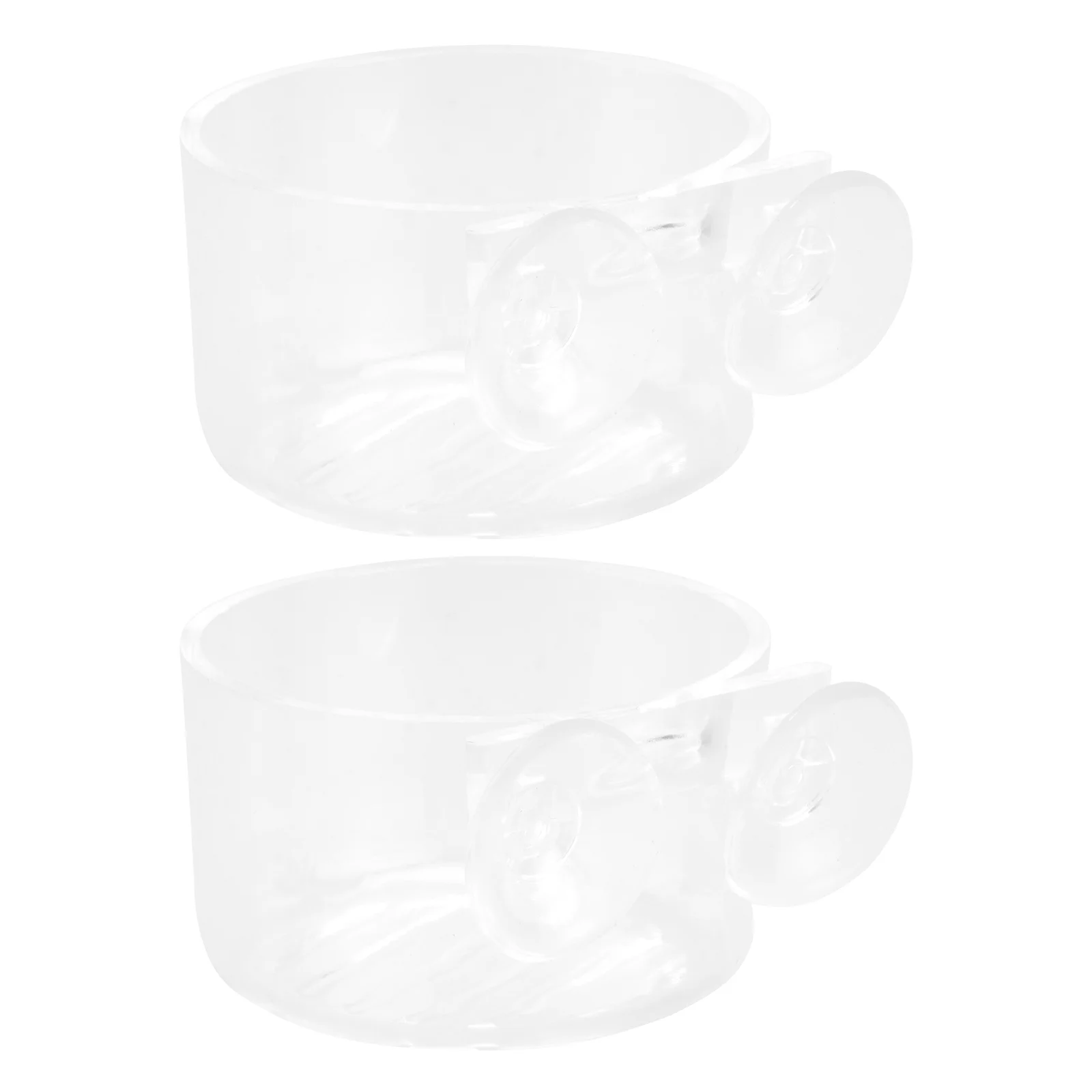 

2Pcs Acrylic Fish Tank Feeder Transparent Feeding Cup High Durability Suction Mount Aquarium Feeding Bowl for Fish Food Storage