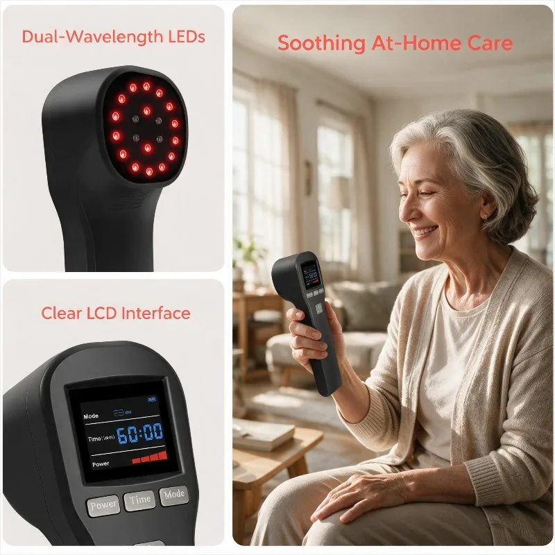 Toponechoice PBM Cold Laser Low Level Laser LLLT Class IV 650nm 808nm 880mW for Pain Relief Arthritis Inflammation Non-Invasive